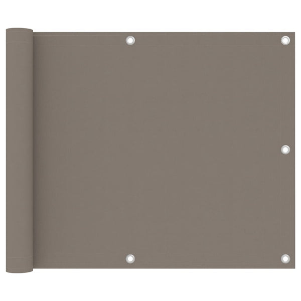 Balkon-Sichtschutz Taupe 75x400 cm Oxford-Gewebe