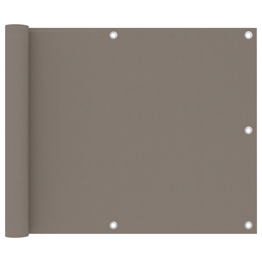 vidaXL Balcony Privacy Screen Taupe 75x500 cm Oxford Fabric