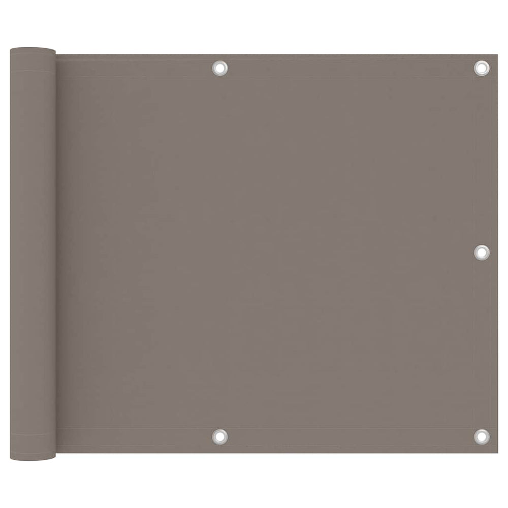 vidaXL Balcony Privacy Screen Taupe 75x600 cm Oxford Fabric