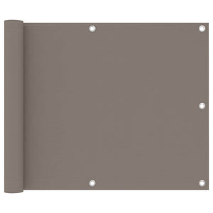 Balkon-Sichtschutz Taupe 75x600 cm Oxford-Gewebe