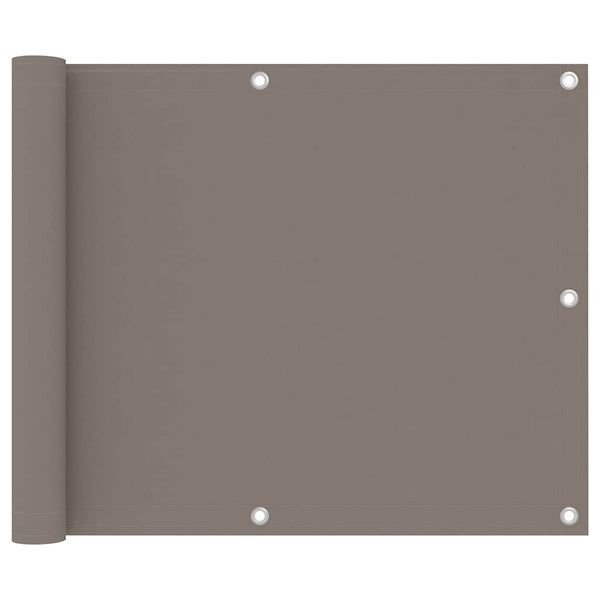 Balkon-Sichtschutz Taupe 75x600 cm Oxford-Gewebe