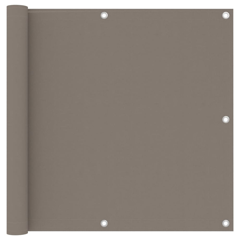 vidaXL Balcony Privacy Screen Taupe 90x400 cm Oxford Fabric