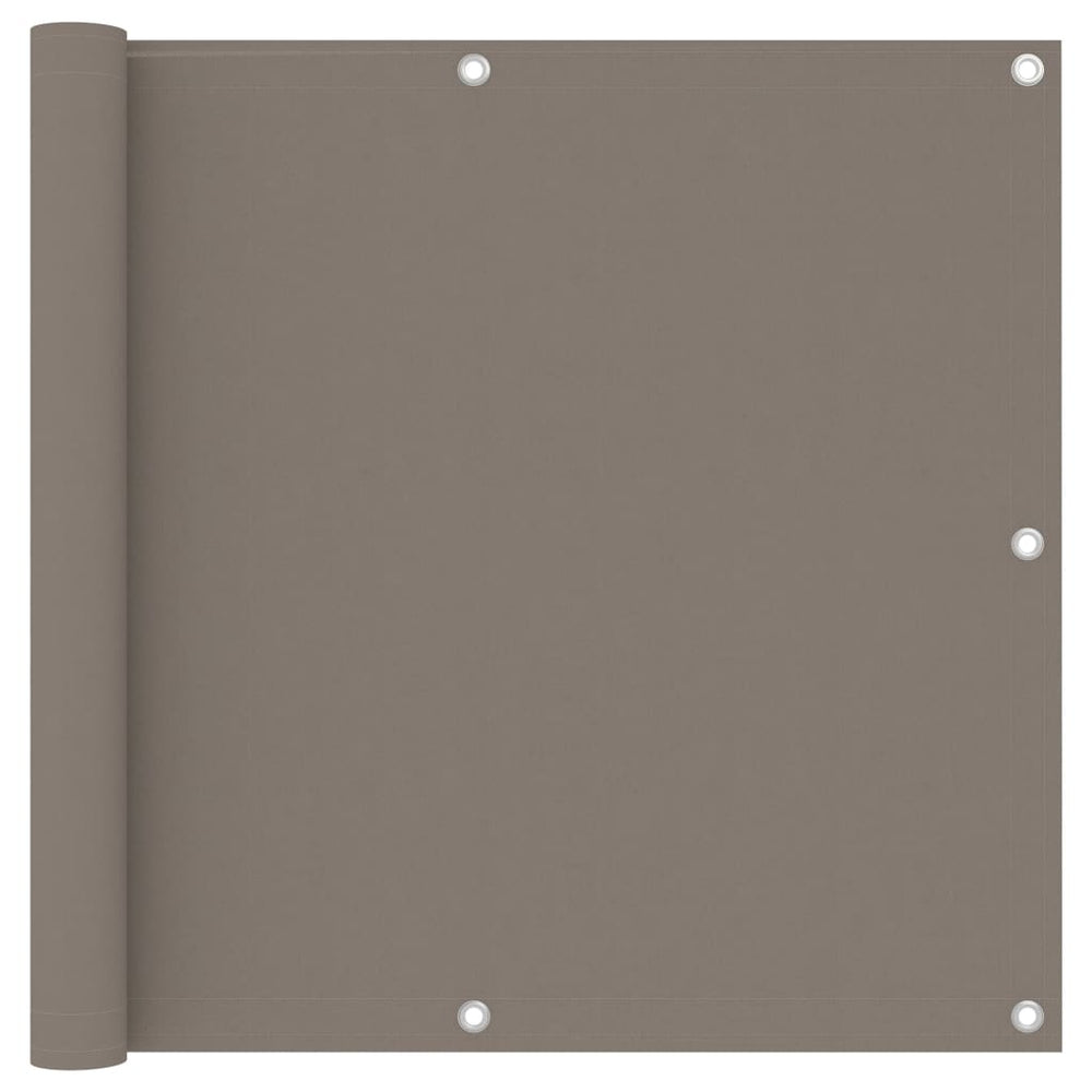 vidaXL Balcony Privacy Screen Taupe 90x500 cm Oxford Fabric