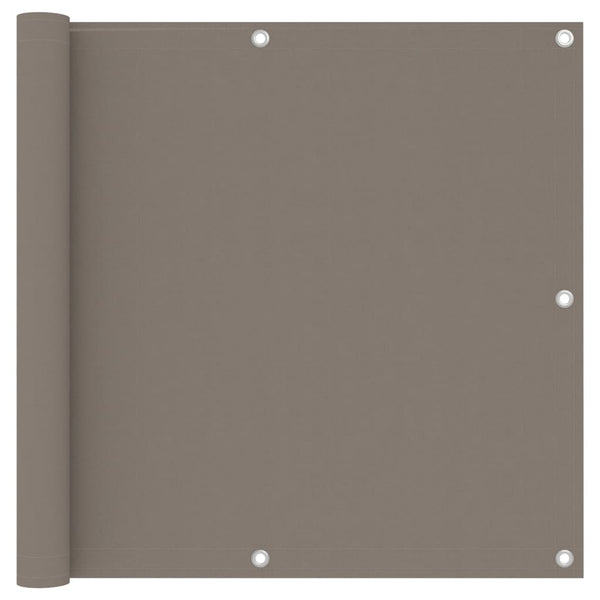 Balkon-Sichtschutz Taupe 90x500 cm Oxford-Gewebe