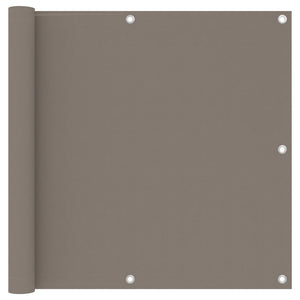 Balkon-Sichtschutz Taupe 90x600 cm Oxford-Gewebe