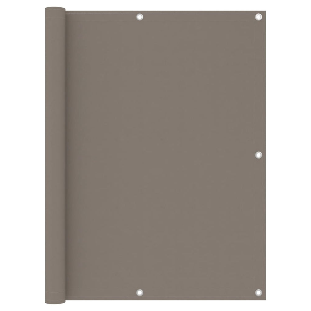 vidaXL Balcony Privacy Screen Taupe 120x400 cm Oxford Fabric