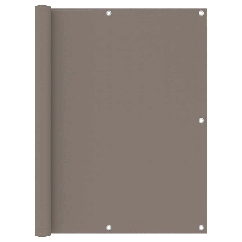 Balkon-Sichtschutz Taupe 120x400 cm Oxford-Gewebe