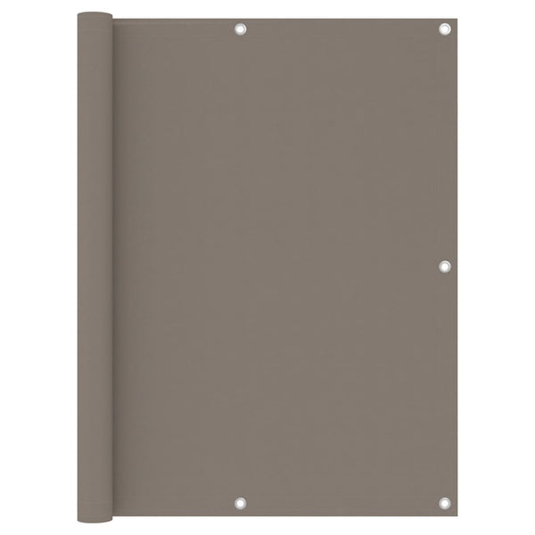Balkon-Sichtschutz Taupe 120x400 cm Oxford-Gewebe