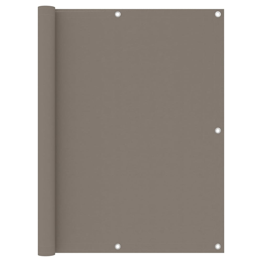 vidaXL Balcony Privacy Screen Taupe 120x500 cm Oxford Fabric