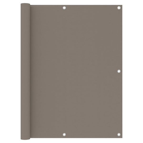 Balkon-Sichtschutz Taupe 120x500 cm Oxford-Gewebe