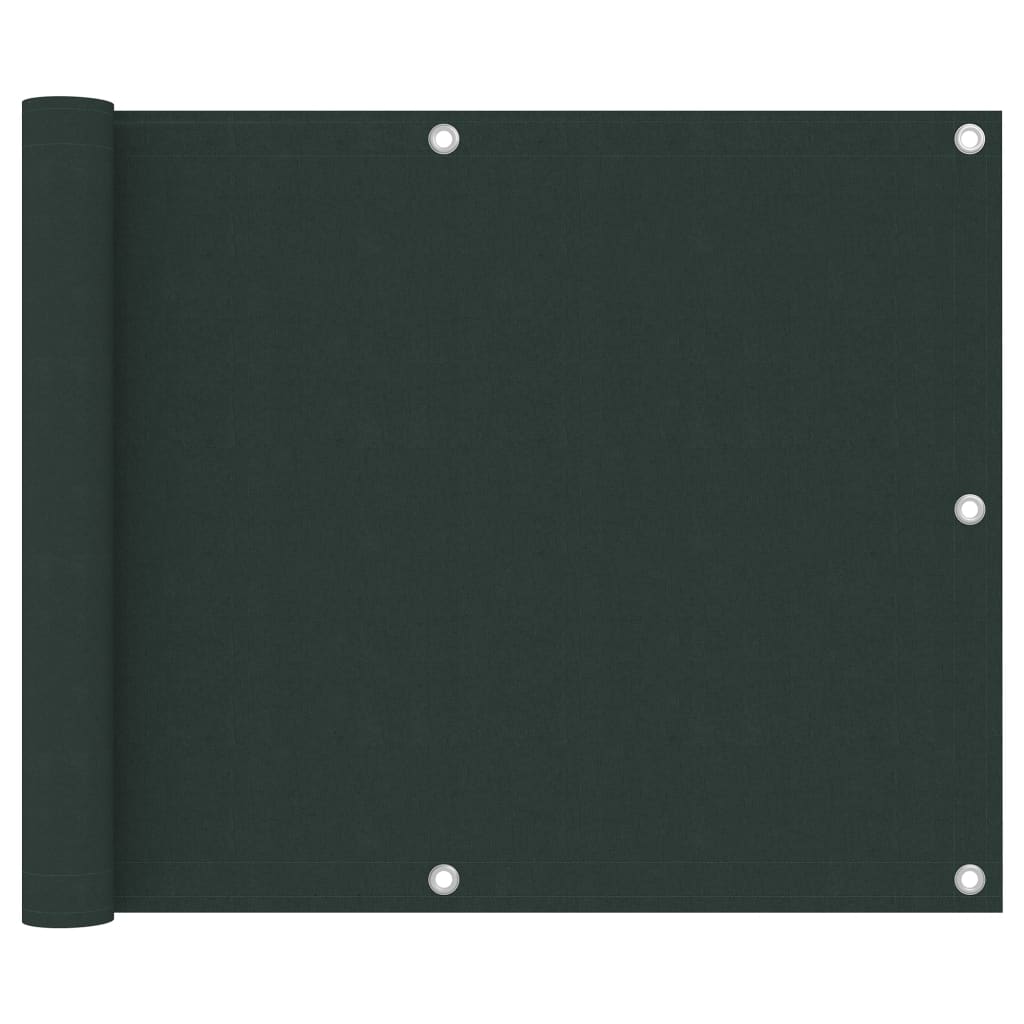 vidaXL Brise-vue de balcon vert foncé 75x400 cm tissu Oxford
