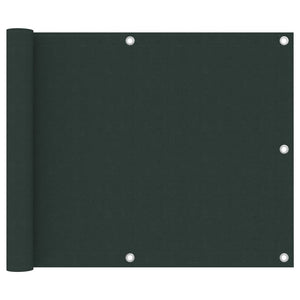 vidaXL Brise-vue de balcon vert foncé 75x500 cm en tissu Oxford
