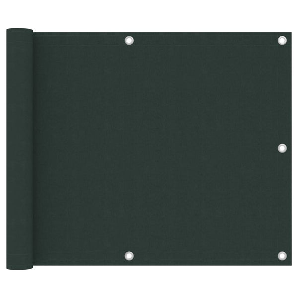 vidaXL Brise-vue de balcon vert foncé 75x500 cm en tissu Oxford