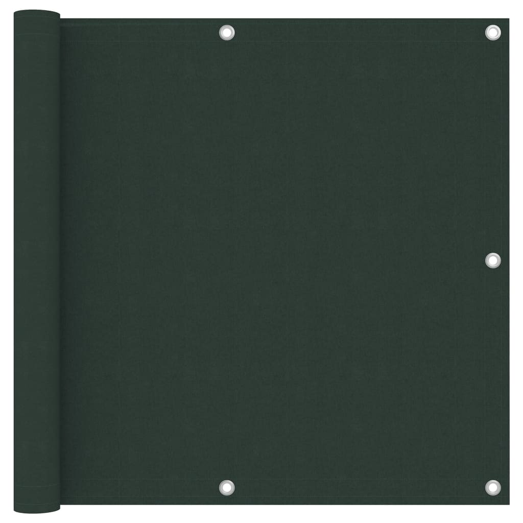 vidaXL Brise-vue de balcon vert foncé 90x300 cm en tissu Oxford