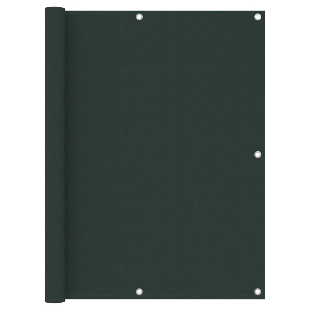 vidaXL Balcony Privacy Screen Dark Green 120x500 cm Oxford Fabric