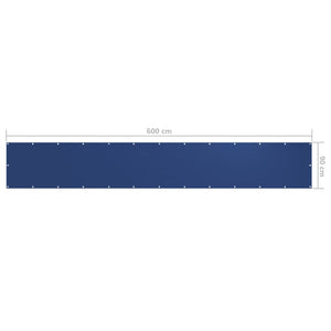Balkon-Sichtschutz Blau 90x600 cm Oxford-Gewebe