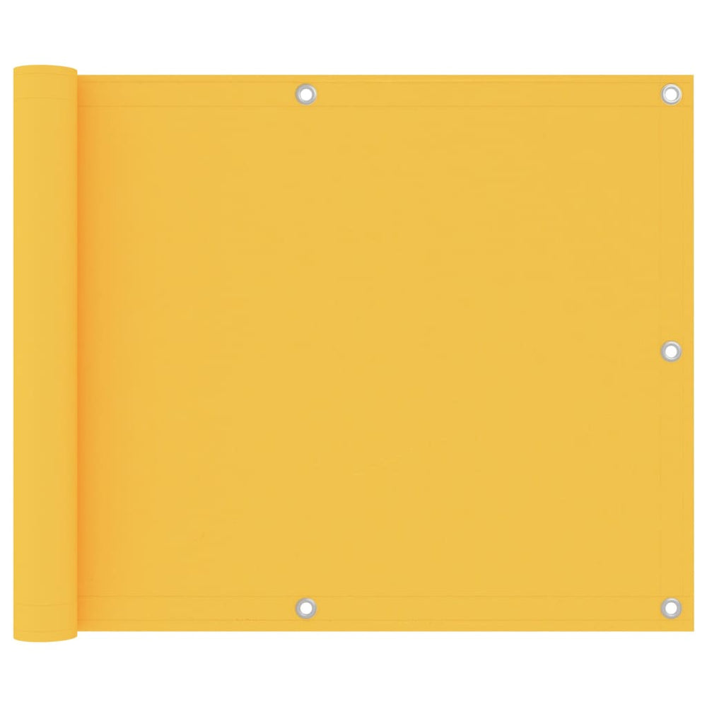 vidaXL Balcony Privacy Screen Yellow 75x400 cm Oxford Fabric
