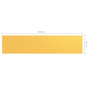 Balkon-Sichtschutz Gelb 90x400 cm Oxford-Gewebe