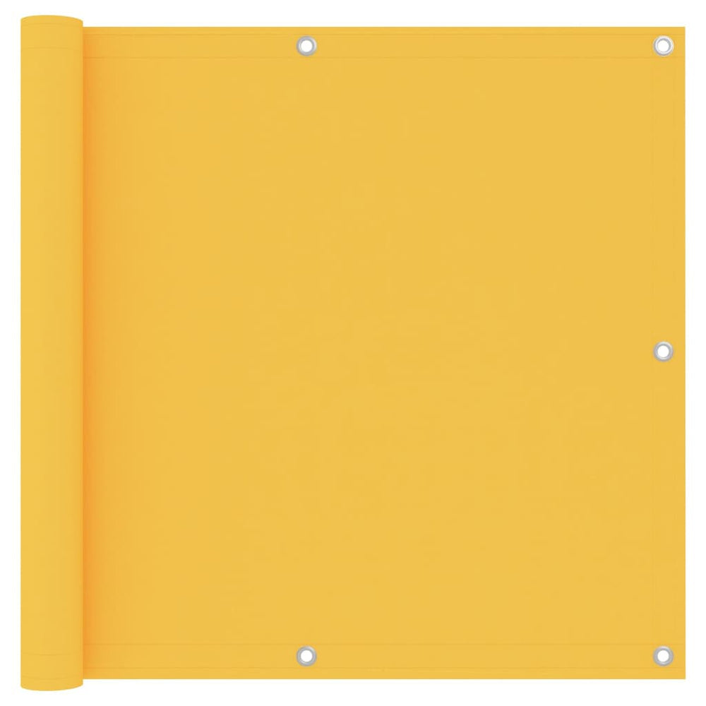 vidaXL Balcony Privacy Screen Yellow 90x600 cm Oxford Fabric