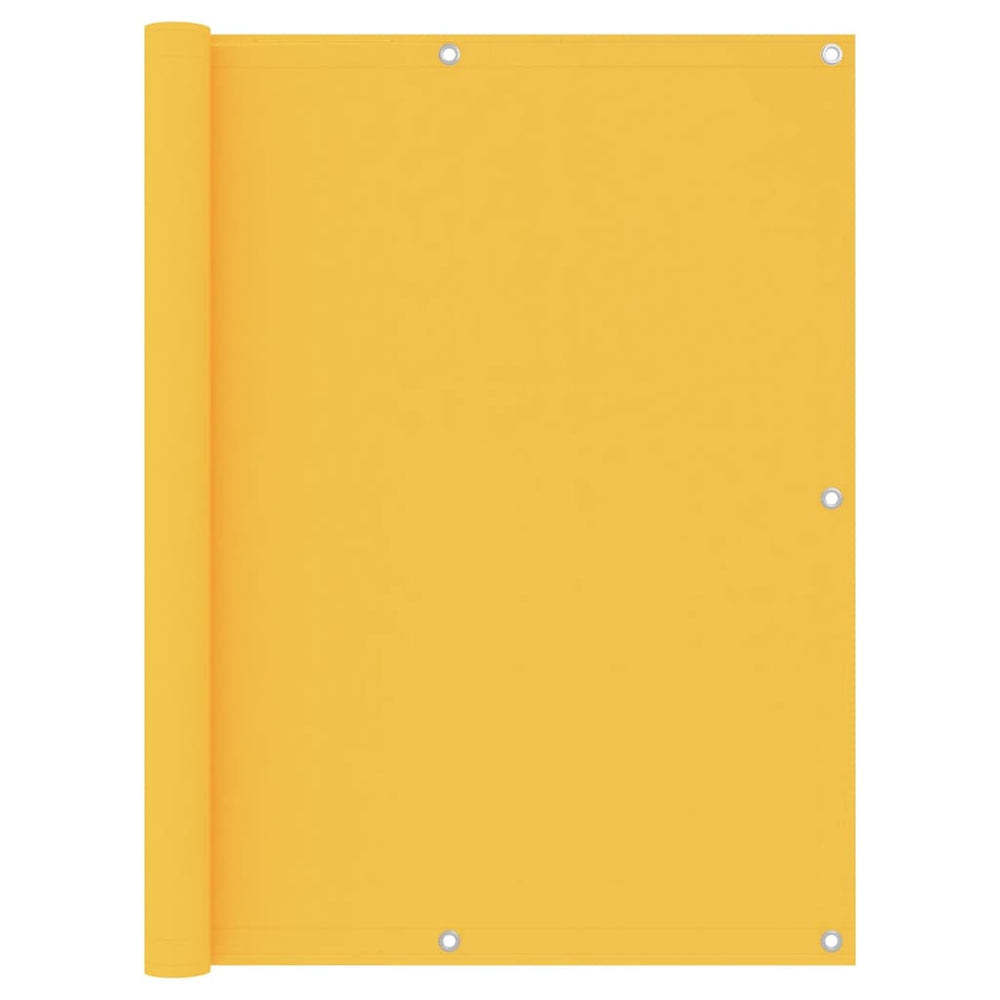 vidaXL Balcony Privacy Screen Yellow 120x600 cm Oxford Fabric