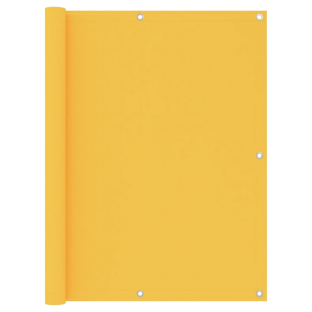 vidaXL Pare-vue de balcon jaune 120x600 cm en tissu Oxford