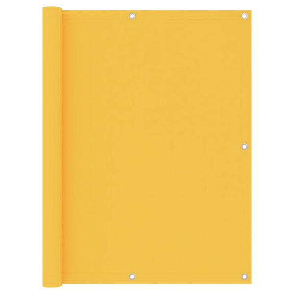 vidaXL Pare-vue de balcon jaune 120x600 cm en tissu Oxford