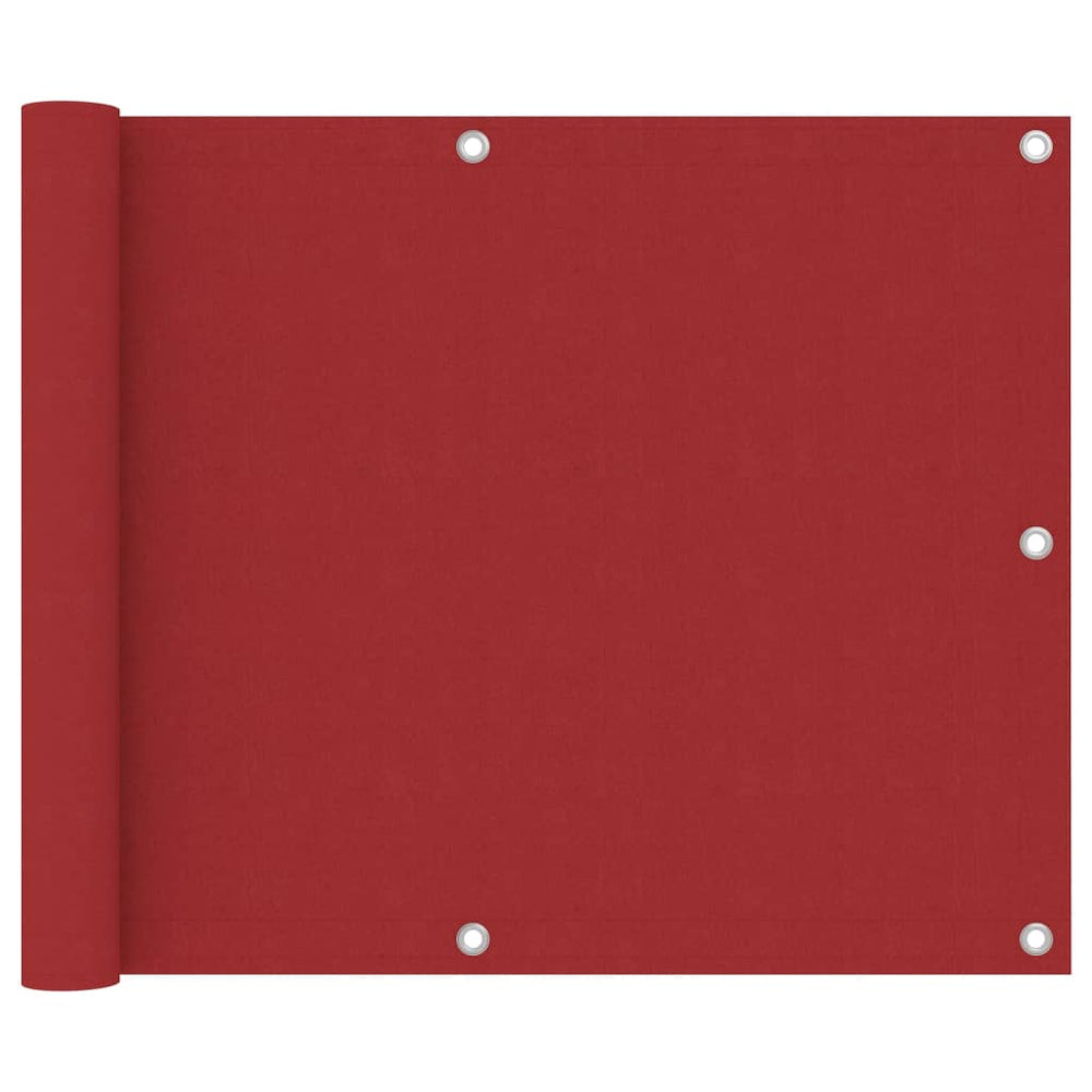 vidaXL Balcony Privacy Screen Red 75x600 cm Oxford Fabric