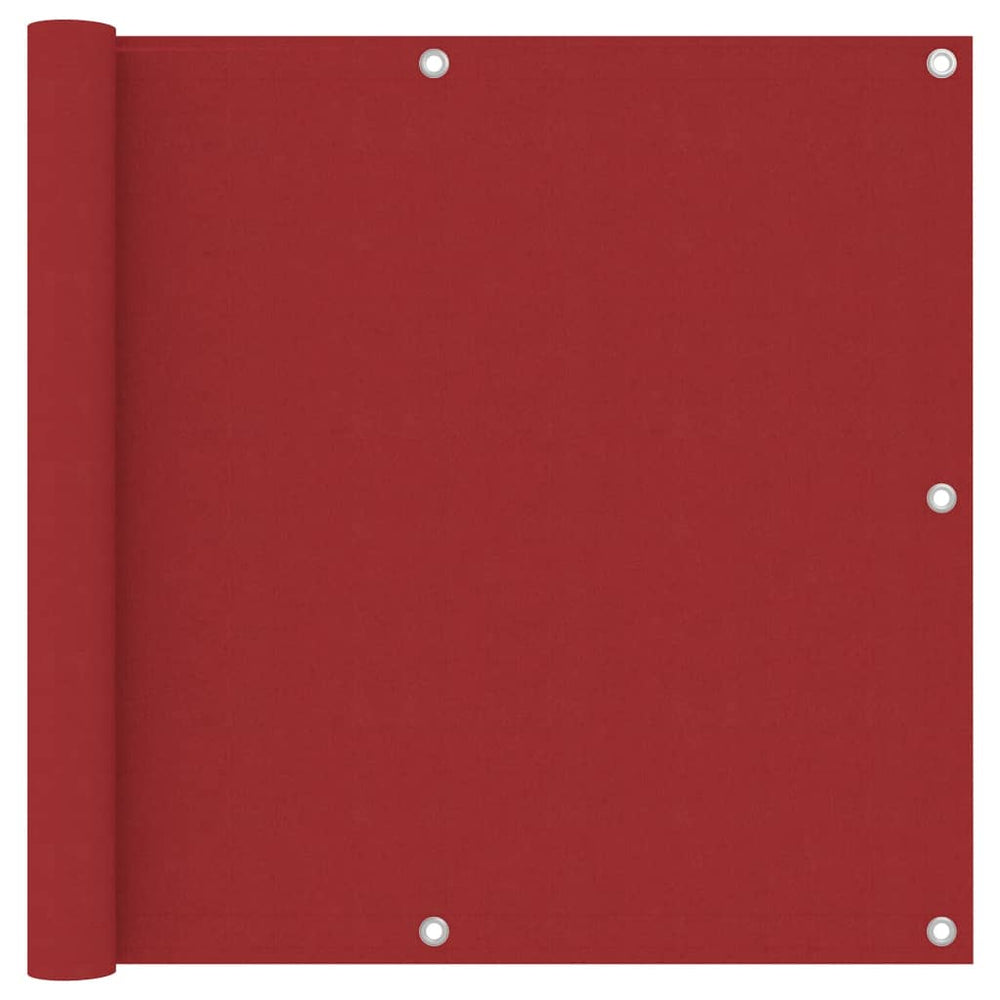 vidaXL Balcony Privacy Screen Red 90x400 cm Oxford Fabric
