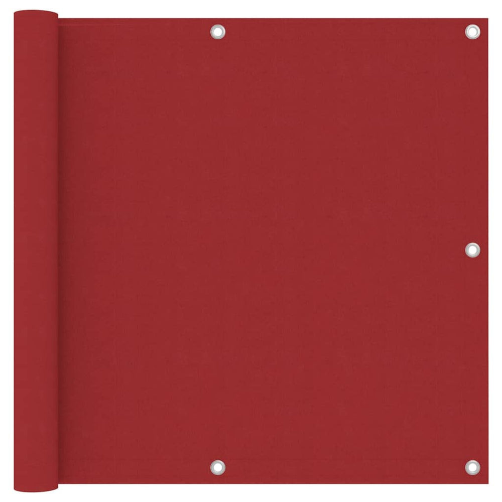 vidaXL Balcony Privacy Screen Red 90x600 cm Oxford Fabric