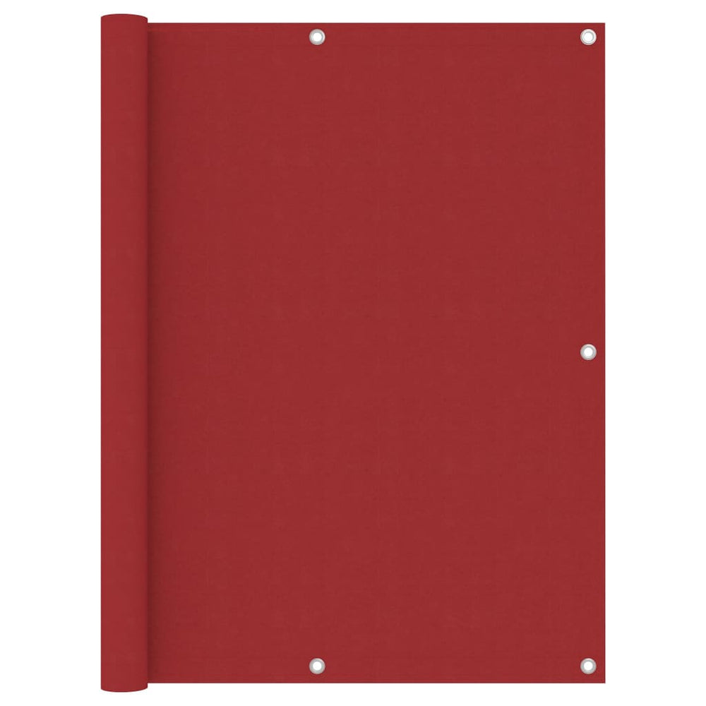 vidaXL Balcony Privacy Screen Red 120x500 cm Oxford Fabric