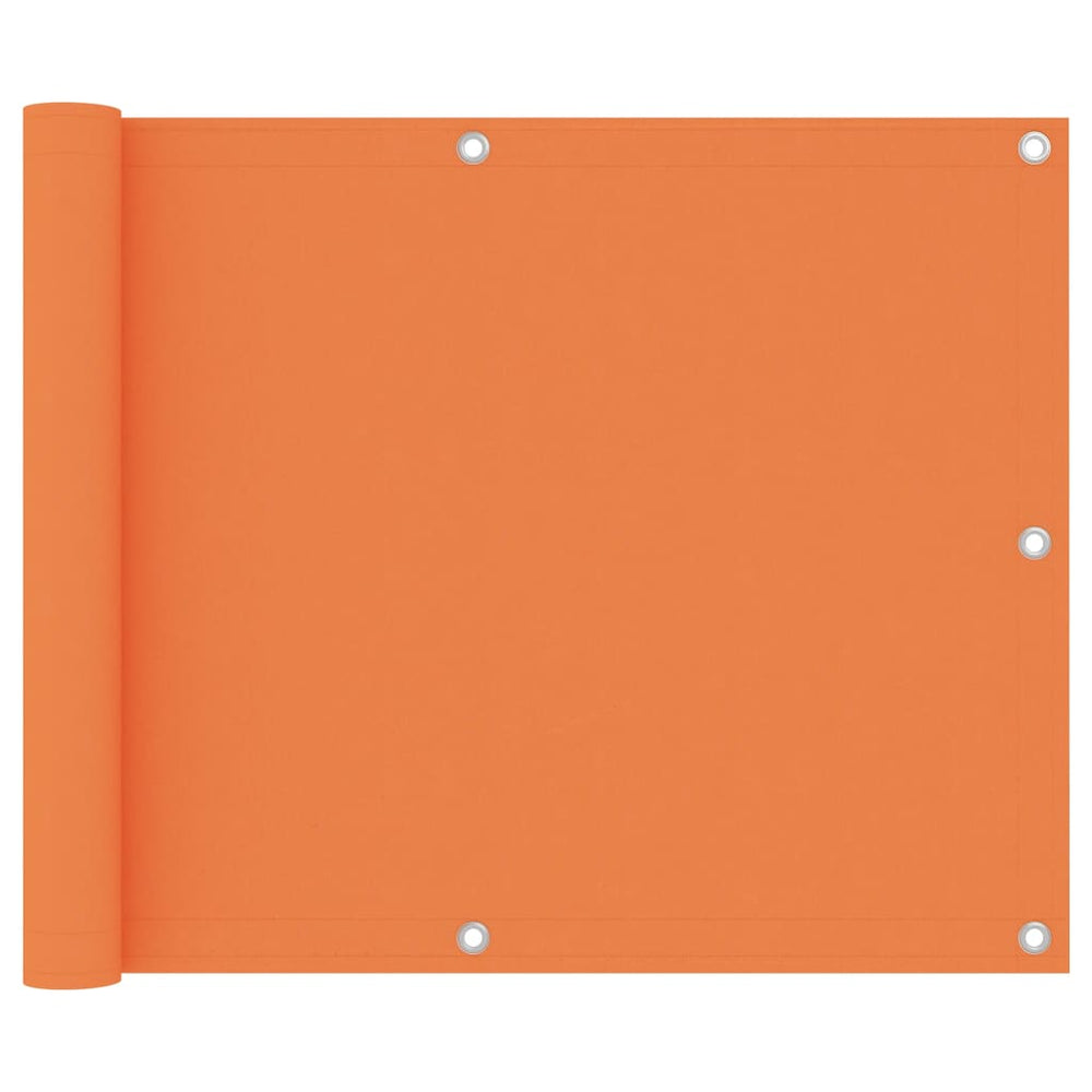 vidaXL Balcony Privacy Screen Orange 75x500 cm Oxford Fabric
