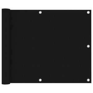 Balkon-Sichtschutz Schwarz 75x300 cm Oxford-Gewebe