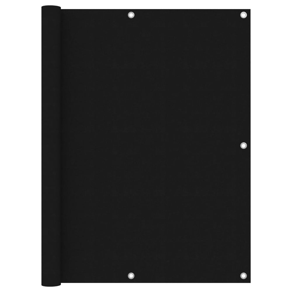 vidaXL Balcony Privacy Screen Black 120x300 cm Oxford Fabric