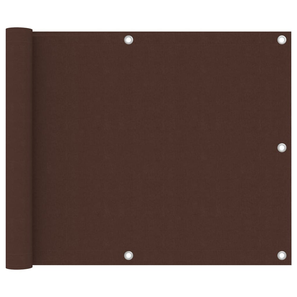 vidaXL Balcony Privacy Screen Brown 75x300 cm Oxford Fabric