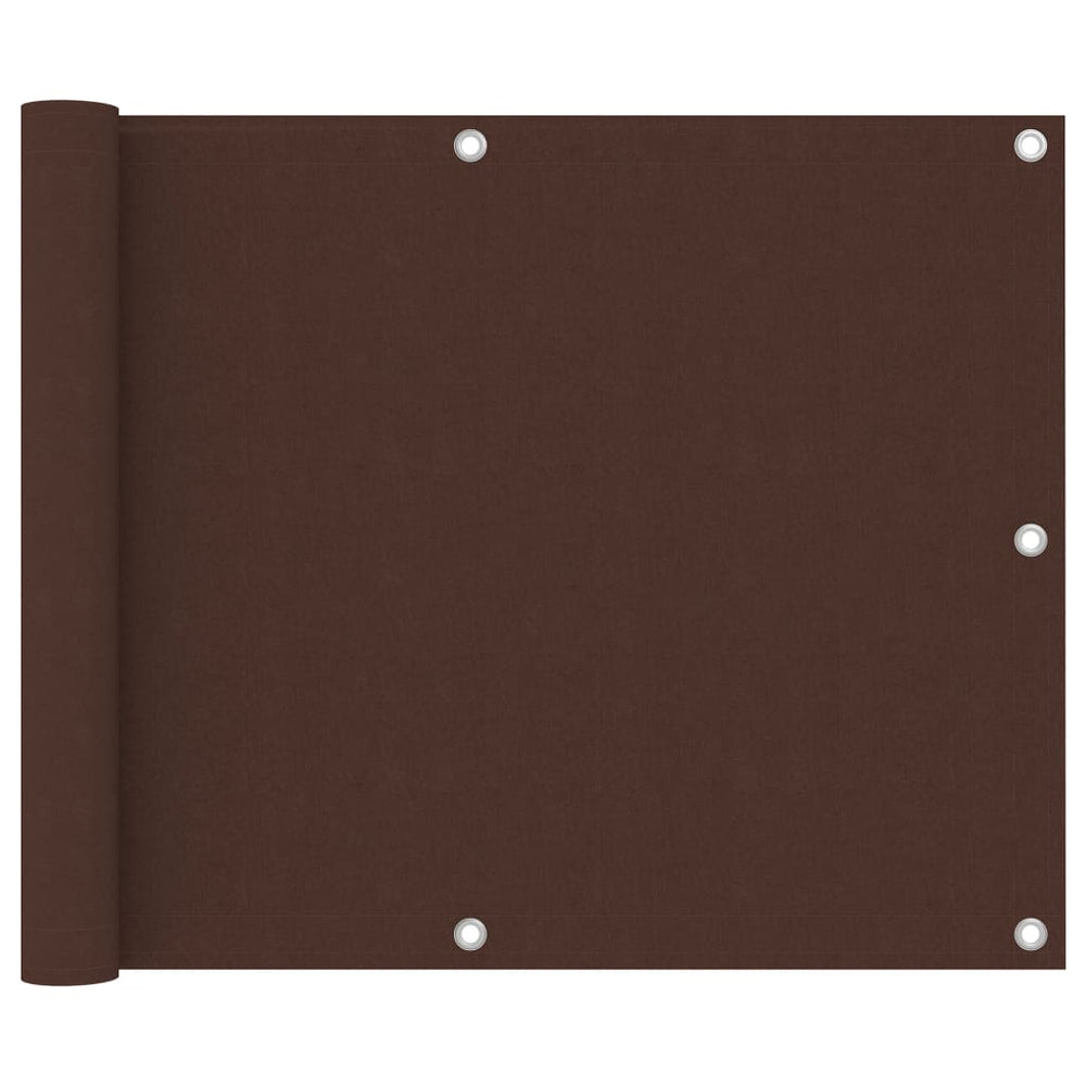 vidaXL Balcony Privacy Screen Brown 75x400 cm Oxford Fabric