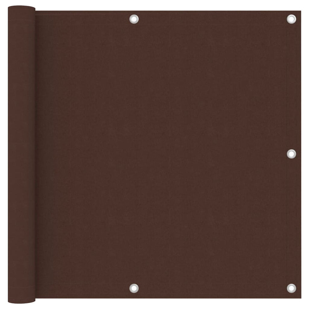 vidaXL Balcony Privacy Screen Brown 90x300 cm Oxford Fabric