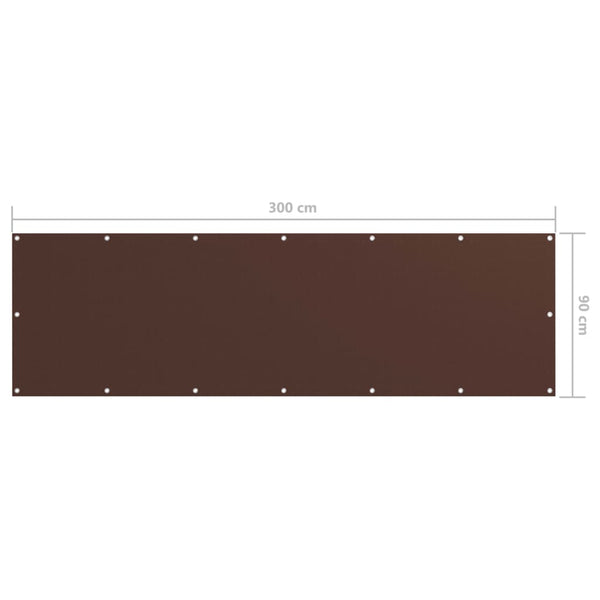 vidaXL Brise-vue de balcon marron 90x300 cm en tissu Oxford