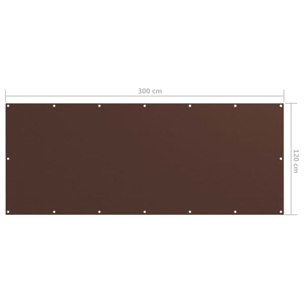 vidaXL Brise-vue de balcon marron 120x300 cm en tissu Oxford