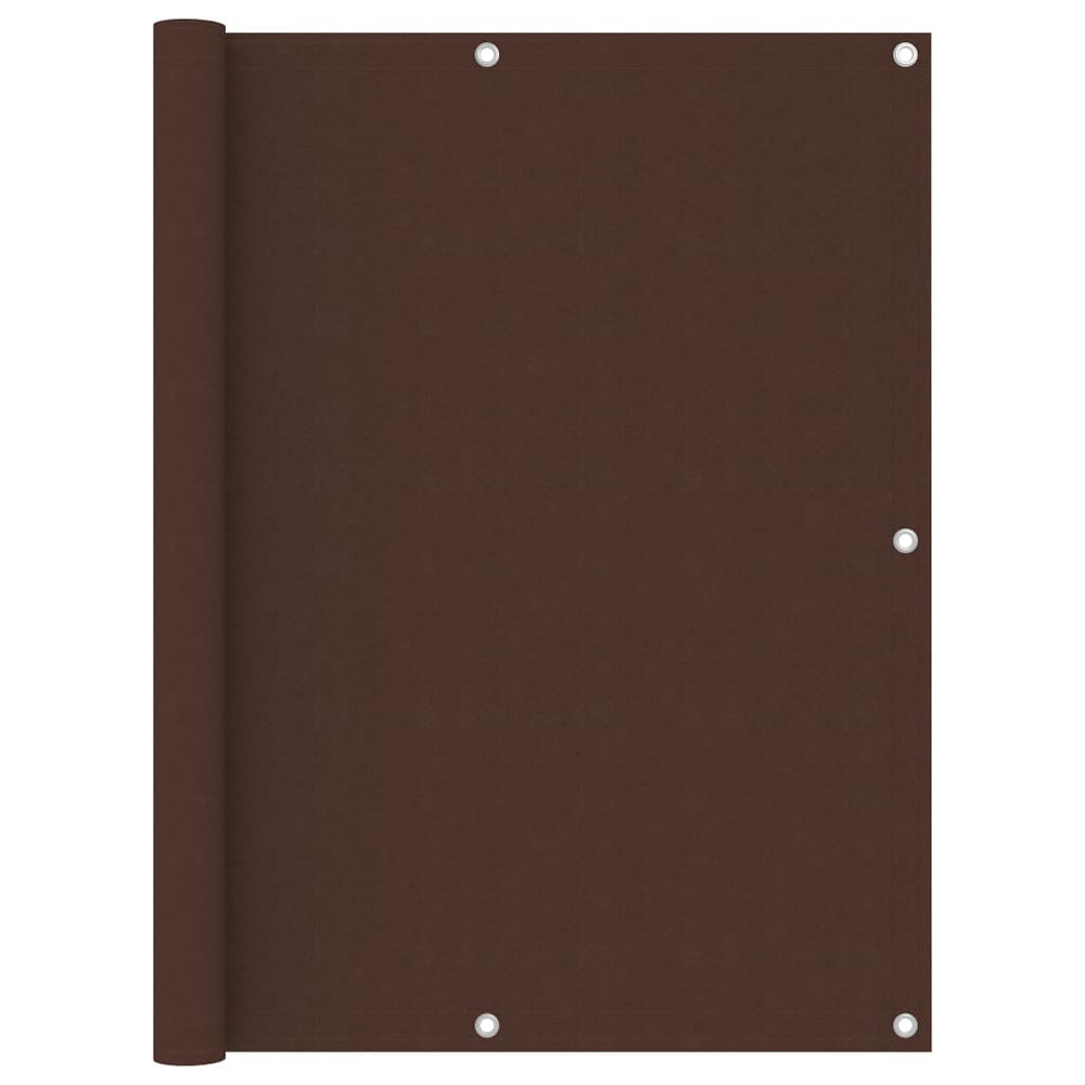 vidaXL Balcony Privacy Screen Brown 120x500 cm Oxford Fabric