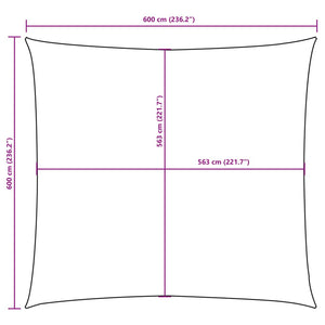Sonnensegel Oxford-Gewebe Quadratisch 6x6 m Anthrazit