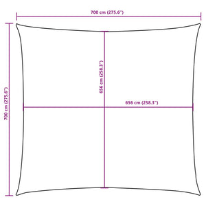 Sonnensegel Oxford-Gewebe Quadratisch 7x7 m Anthrazit