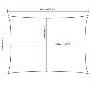 Sonnensegel Oxford-Gewebe Rechteckig 2,5x4 m Anthrazit