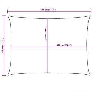 vidaXL Voile d'ombrage Tissu Oxford Rectangulaire 3x4,5 m Anthracite