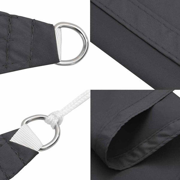 Sonnensegel Oxford-Gewebe Rechteckig 5x8 m Anthrazit
