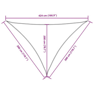Sonnensegel Oxford-Gewebe Dreieckig 3x3x4,24 m Anthrazit