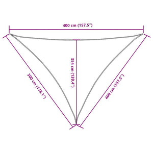 Sonnensegel Oxford-Gewebe Dreieckig 3x4x4 m Anthrazit