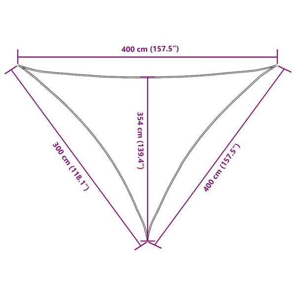 Sonnensegel Oxford-Gewebe Dreieckig 3x4x4 m Anthrazit