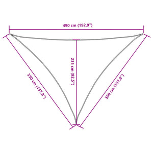 Sonnensegel Oxford-Gewebe Dreieckig 3,5x3,5x4,9 m Anthrazit