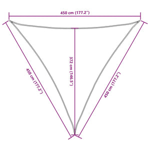 Sonnensegel Oxford-Gewebe Dreieckig 4,5x4,5x4,5 m Anthrazit