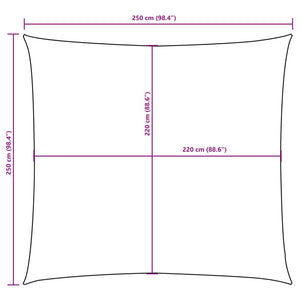 Sonnensegel Oxford-Gewebe Quadratisch 2,5x2,5 m Beige